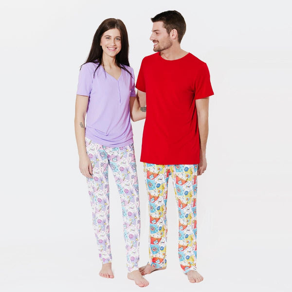 comic-hero-bamboo-mens-pajama-set-bellabu-bear - Sophia's Style The "Easy Two-Piecey"-1